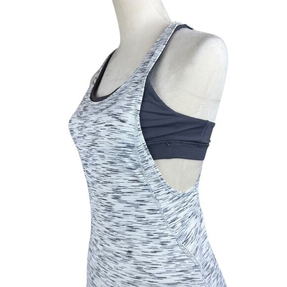 Lululemon On Track Gray Space Dye Luxtreme Luon Athletic Layered Tank Top - Picture 9 of 14